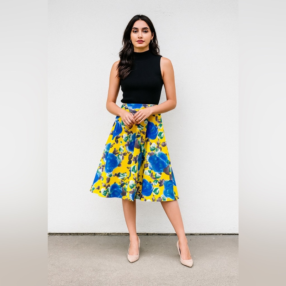 Marc by Marc Jacobs Yellow Floral Skirt Sz. 6